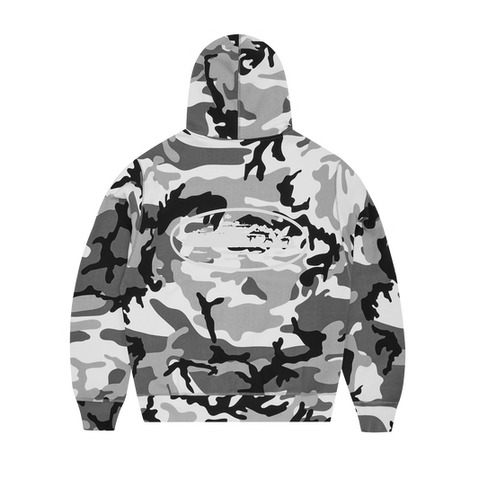 ISLAND PUFF PRINT ZIP HOODIE [ARCTIC CAMO]