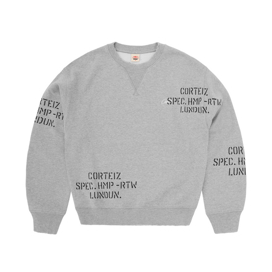 HMP STENCIL CREWNECK [LIGHT HEATHER]