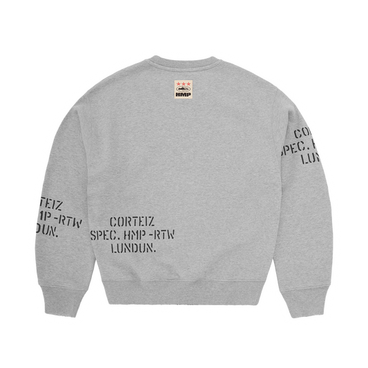 HMP STENCIL CREWNECK [LIGHT HEATHER]