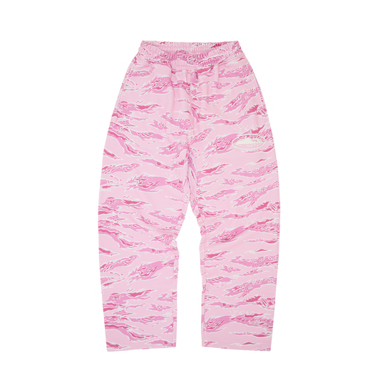 ISLAND PUFF PRINT OPEN HEM SWEATPANT [PINK TIGER CAMO]