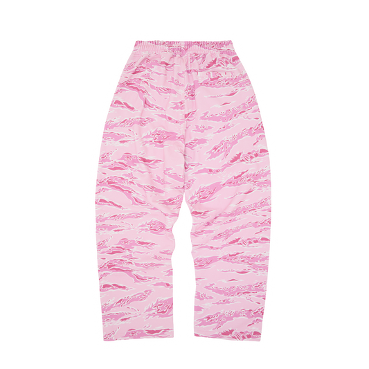 ISLAND PUFF PRINT OPEN HEM SWEATPANT [PINK TIGER CAMO]