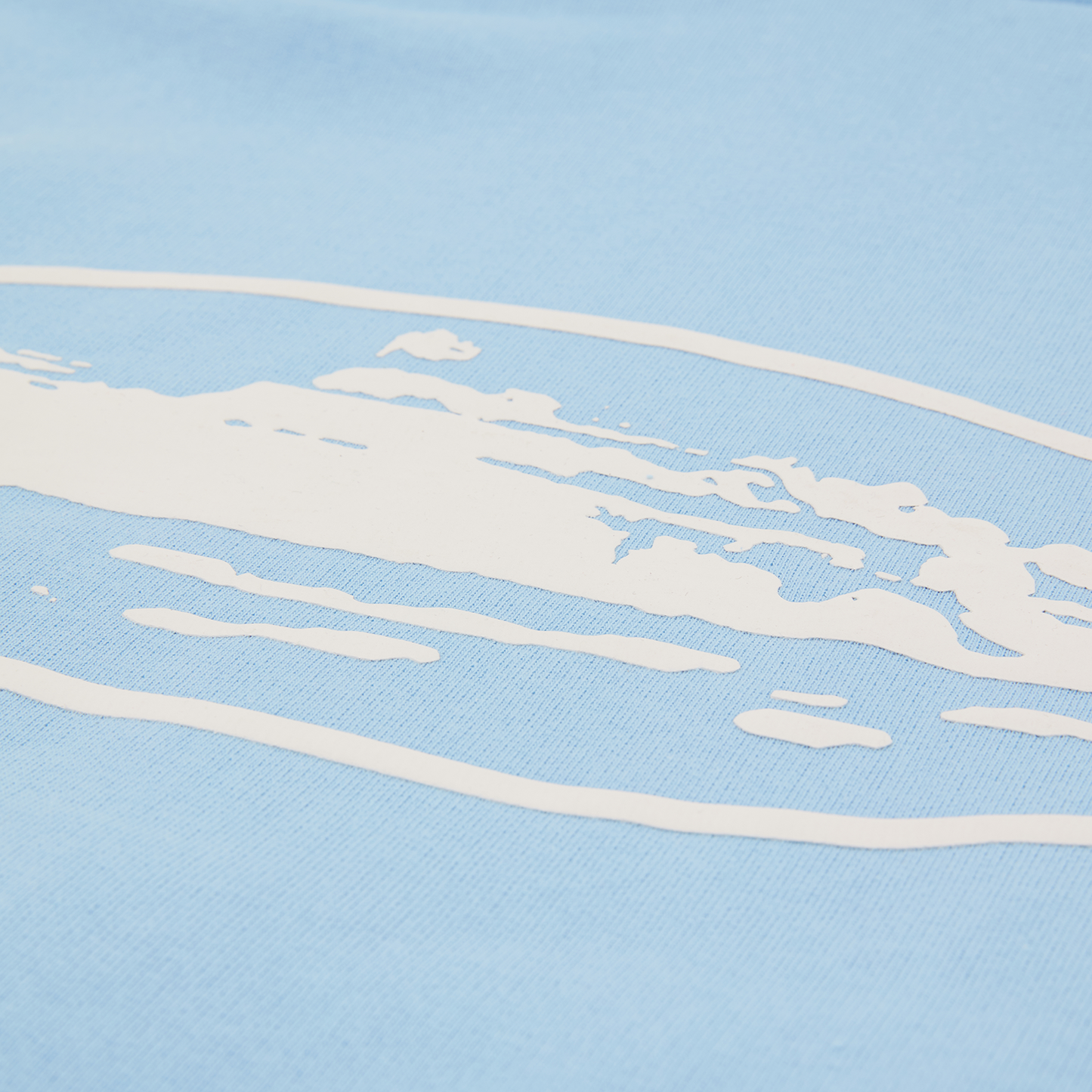 ISLAND PUFF PRINT ZIP HOODIE [BABY BLUE]