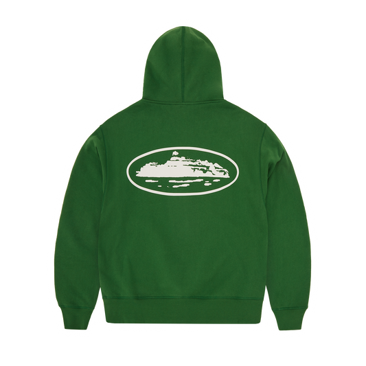 ISLAND PUFF PRINT ZIP HOODIE [GREEN]