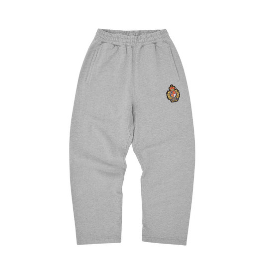ROYALE CREST OPEN HEM SWEATPANT [HEATHER GREY]