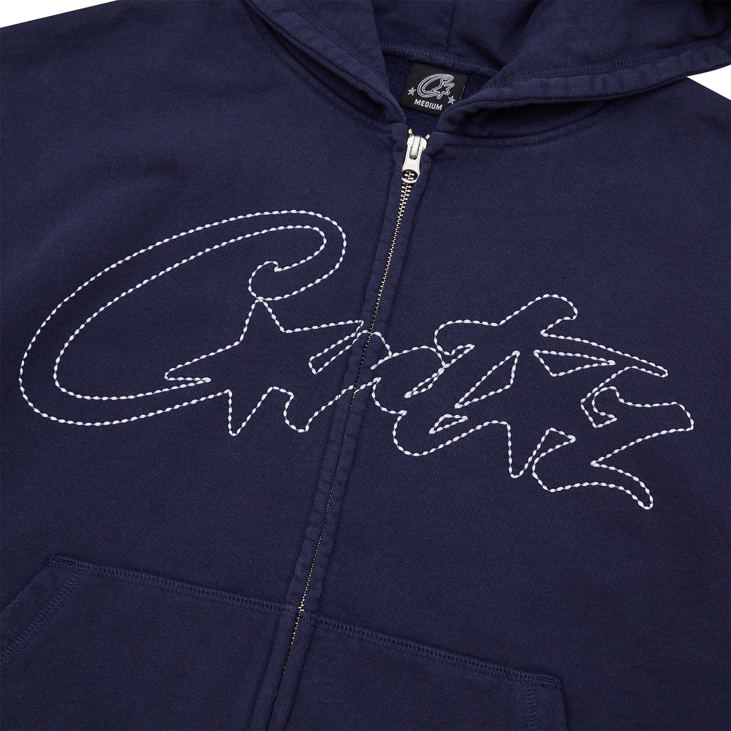 THICK STITCH ALLSTARZ ZIP HOODIE [NAVY]