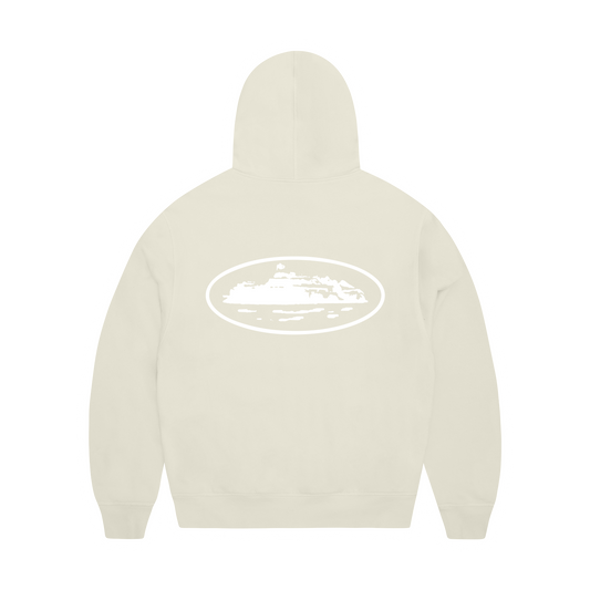 ISLAND PUFF PRINT ZIP HOODIE [OFF WHITE]