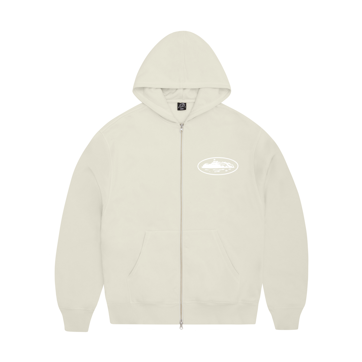 ISLAND PUFF PRINT ZIP HOODIE [OFF WHITE]